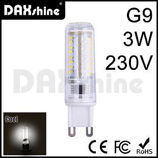 DAXSHINE 70LED G9 3W AC230V Cool White 6000-6500K 170-200lm     